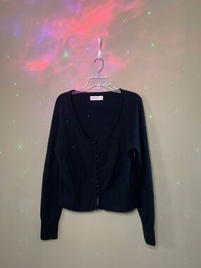 Abercrombie & Fitch Black Button-Front Women's Sweater Cardigan SZ XL